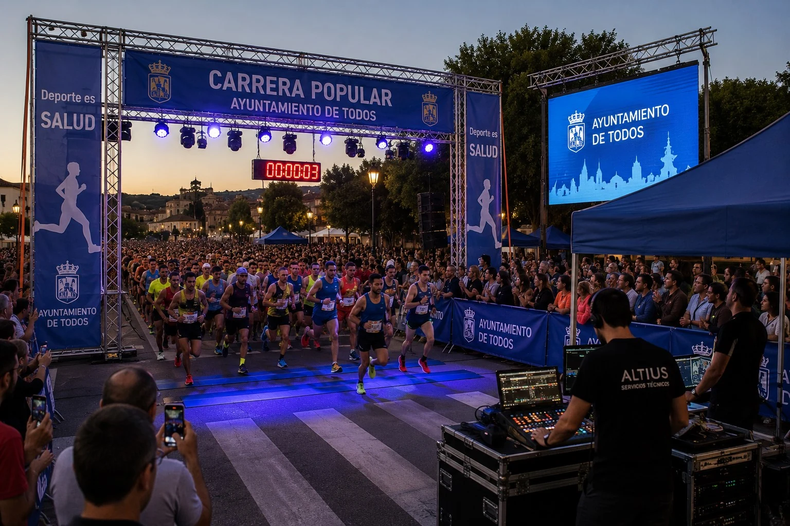 Producción audiovisual de una carrera popular municipal